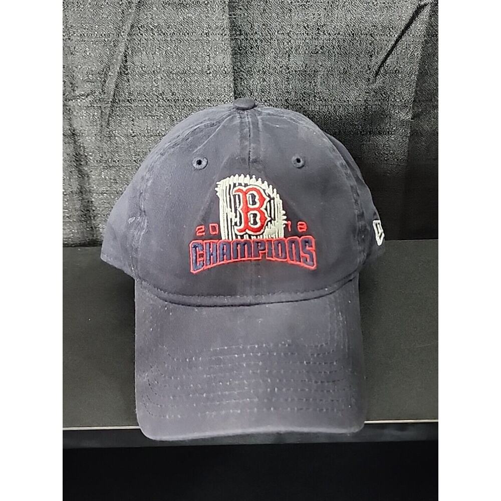 BOSTON RED SOX Team Baseball Cap Hat 2018 World Series Champions Navy Blue 9Twen